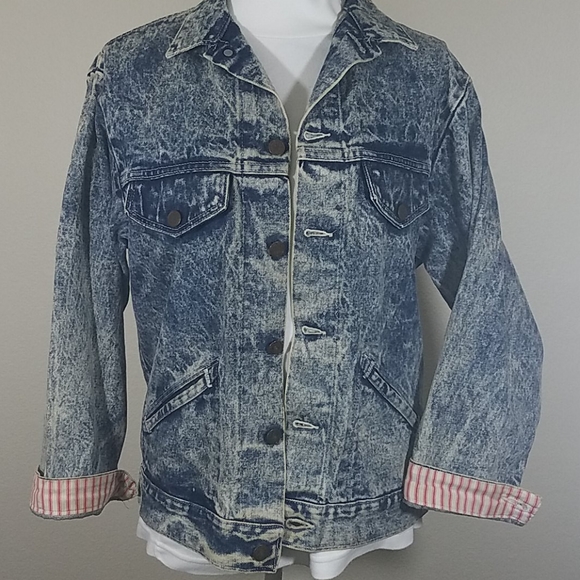 No Excuses Women's Vtg Acid Stone Wash Jean Jacket - Picture 4 of 15